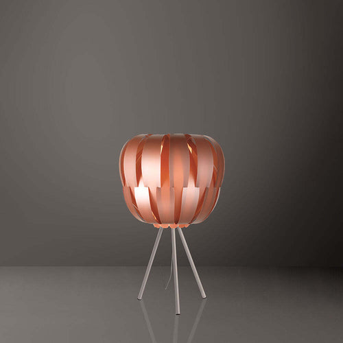 Lampada-Da-Tavolo-Con-Treppiede-1-Luce-Queen-In-Polilux-Rame-Made-In-Italy