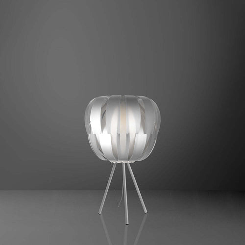Lampada-Da-Tavolo-Con-Treppiede-1-Luce-Queen-In-Polilux-Silver-Made-In-Italy
