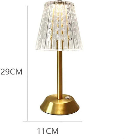 Lampada Da Tavolo Cristallo Batteria Portatile Ricaricabile Luci Led Dimmerabile Illuminazione/Illuminazione per interni/Lampade/Lampade da tavolo e abat-jour Trade Shop italia - Napoli, Commerciovirtuoso.it