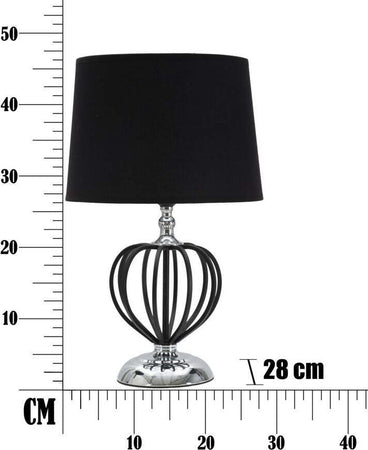 Lampada Da Tavolo Darky Silver Cm Ø28X44,5 Illuminazione/Illuminazione per interni/Lampade/Lampade da tavolo e abat-jour Led Mall Home - Napoli, Commerciovirtuoso.it