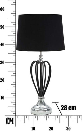 Lampada Da Tavolo Darky Silver Cm 28X56 Illuminazione/Illuminazione per interni/Lampade/Lampade da tavolo e abat-jour Led Mall Home - Napoli, Commerciovirtuoso.it