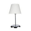 Lampada da tavolo Elva ASZ1047 in metallo e paralume tessuto