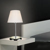 Lampada da tavolo Elva ASZ1047 in metallo e paralume tessuto