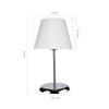 Lampada da tavolo Elva ASZ1047 in metallo e paralume tessuto