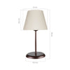 Lampada da tavolo Elva ASZ1050 in metallo e paralume tessuto