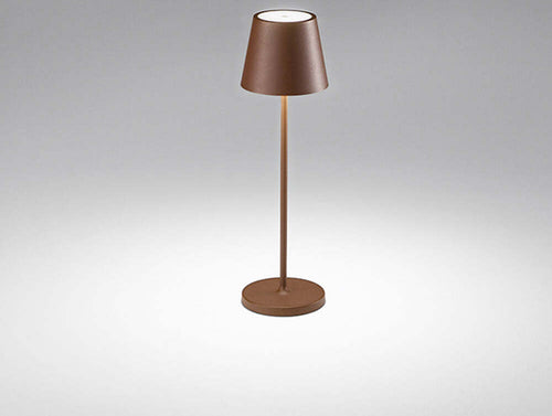 Lampada-Da-Tavolo-Esterno-Diva-Contemporanea-Alluminio-Corten-Led-Luce-Calda