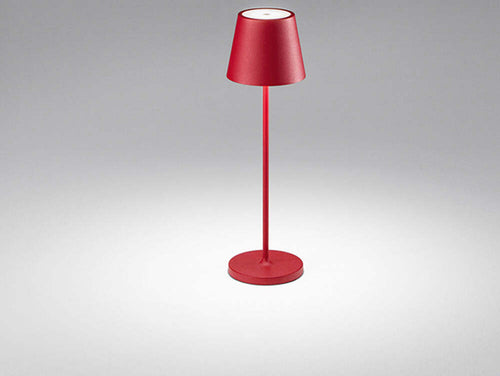 Lampada-Da-Tavolo-Esterno-Diva-Contemporanea-Alluminio-Rosso-Led-Luce-Calda