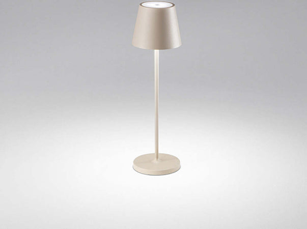 Lampada-Da-Tavolo-Esterno-Diva-Contemporanea-Alluminio-Sabbia-Led-Luce-Calda