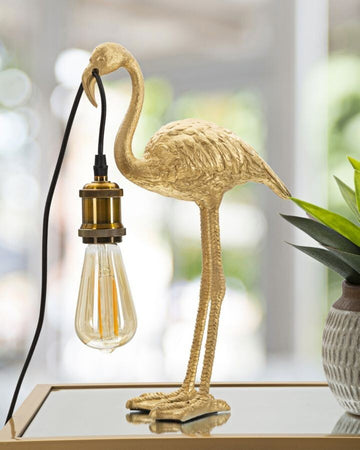 Lampada Da Tavolo Flamingo Cm 13X11,5X39,5 Illuminazione/Illuminazione per interni/Lampade/Lampade da tavolo e abat-jour Led Mall Home - Napoli, Commerciovirtuoso.it