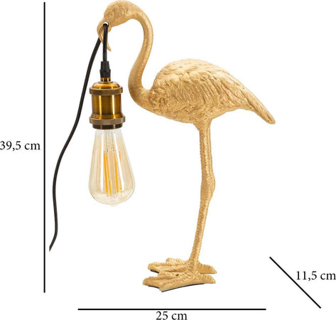 Lampada Da Tavolo Flamingo Cm 13X11,5X39,5 Illuminazione/Illuminazione per interni/Lampade/Lampade da tavolo e abat-jour Led Mall Home - Napoli, Commerciovirtuoso.it