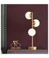 Lampada Da Tavolo G9 Minimalista Bronzo Con 3 Sfere Piantana Terra Con Stelo D33