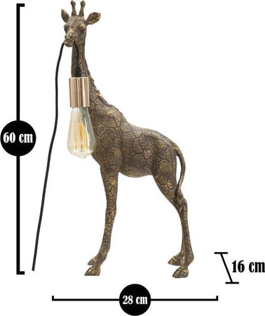 Lampada Da Tavolo Giraffa Cm 28X16X60 Illuminazione/Illuminazione per interni/Lampade/Lampade da tavolo e abat-jour Led Mall Home - Napoli, Commerciovirtuoso.it