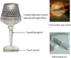 Lampada Da Tavolo In Cristallo Senza Fili Usb Ricaricabile Touch A 3 Vie 28x12cm Illuminazione/Illuminazione per interni/Lampade/Lampade da tavolo e abat-jour Trade Shop italia - Napoli, Commerciovirtuoso.it