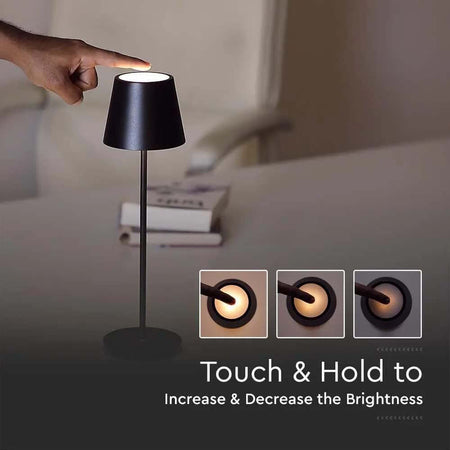 Lampada Da Tavolo Led Dimmerabile Touch Nera Wireless Luce Bianca Calda 3000k 2w Illuminazione/Illuminazione per interni/Lampade/Lampade da tavolo e abat-jour Trade Shop italia - Napoli, Commerciovirtuoso.it