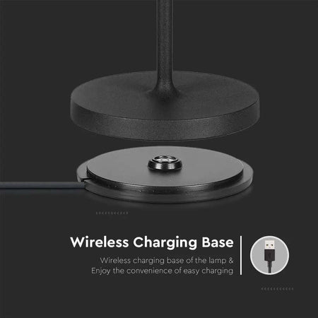 Lampada Da Tavolo Led Dimmerabile Touch Nera Wireless Luce Bianca Calda 3000k 2w Illuminazione/Illuminazione per interni/Lampade/Lampade da tavolo e abat-jour Trade Shop italia - Napoli, Commerciovirtuoso.it