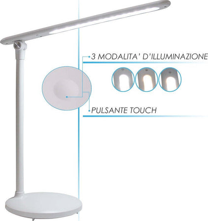 Lampada Da Tavolo Led Ricaricabile Senza Fili Touch Multidirezionale Dt-2683 Illuminazione/Illuminazione per interni/Lampade/Lampade da tavolo e abat-jour Trade Shop italia - Napoli, Commerciovirtuoso.it