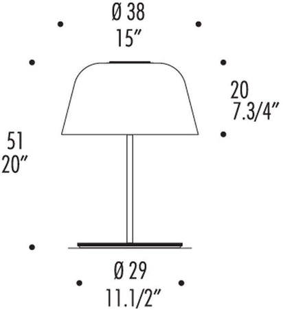 Lampada da tavolo Leucos Ayers T38