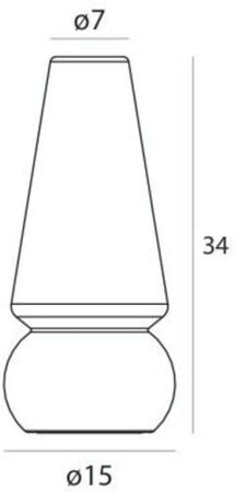 Lampada da tavolo Linea Light Mini Marge Led (0.5W)