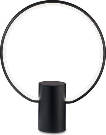 Lampada-Da-Tavolo-Luce-Led-Finitura-Nero-Opaco-Serie-Cerchio