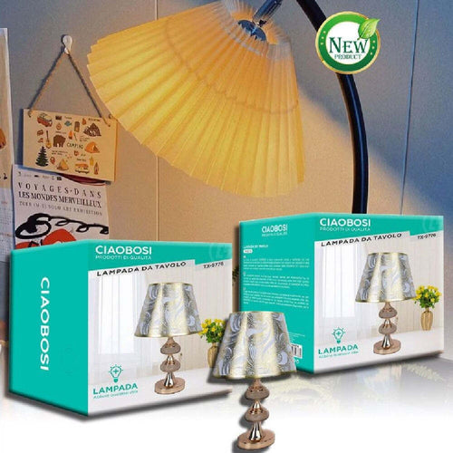 Lampada Da Tavolo Lume Abat Jour Comodino Com? Arredo Camera Casa Luce Tx-9776 Illuminazione/Illuminazione per interni/Lampade/Lampade da tavolo e abat-jour Trade Shop italia - Napoli, Commerciovirtuoso.it