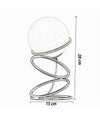 Lampada Da Tavolo Minimalista Lume In Metallo Bronzo Con Sfera In Vetro G9 D31