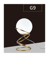 Lampada Da Tavolo Minimalista Lume In Metallo Bronzo Con Sfera In Vetro G9 D31