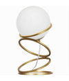 Lampada Da Tavolo Minimalista Lume In Metallo Bronzo Con Sfera In Vetro G9 D31