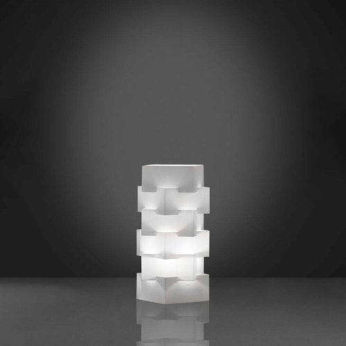 Lampada-Da-Tavolo-Moderna-1-Luce-Building-In-Polilux-Bianco-H36-Made-In-Italy