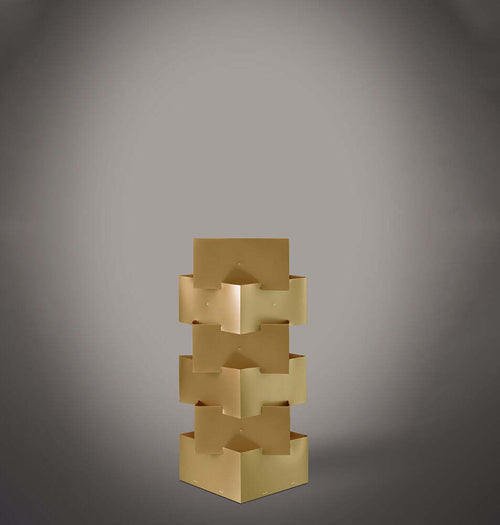 Lampada-Da-Tavolo-Moderna-1-Luce-Building-In-Polilux-Oro-H36-Made-In-Italy