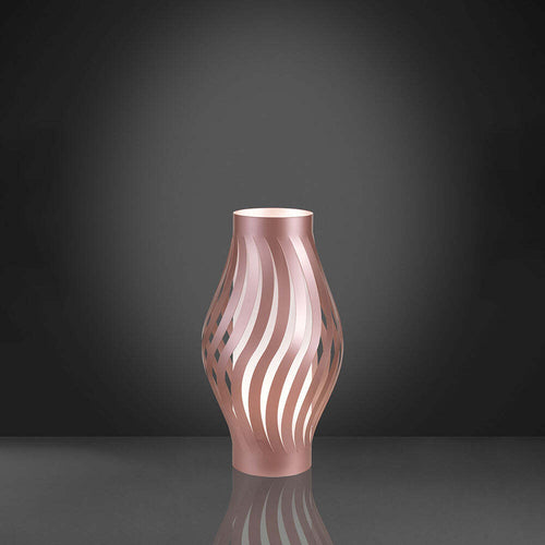 Lampada-Da-Tavolo-Moderna-1-Luce-Helios-Polilux-Rosa-Metallico-H32-Made-In-Italy