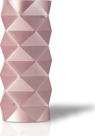Lampada-Da-Tavolo-Moderna-1-Luce-Prisma-Polilux-Rosa-Metallico-H32-Made-In-Italy