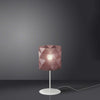 Lampada-Da-Tavolo-Moderna-1-Luce-Prisma-Polilux-Rosa-Metallico-H36-Made-In-Italy