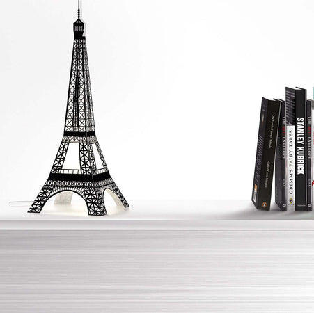Lampada-Da-Tavolo-Moderna-1-Luce-Tour-Eiffel-In-Polilux-In-Bianco-E-Nero-Made-In-Italy