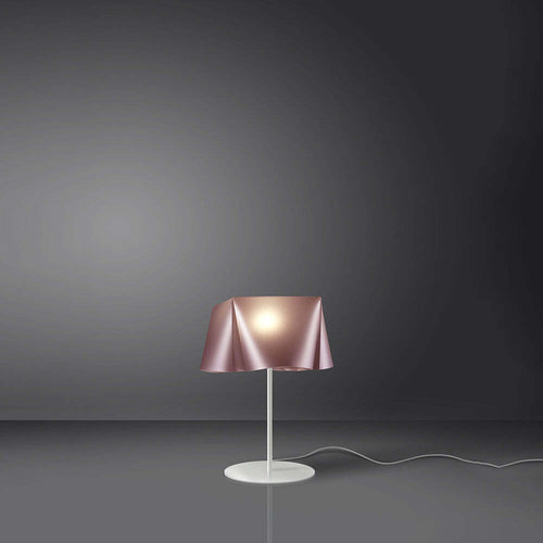 Lampada-Da-Tavolo-Moderna-1-Luce-Wanda-Polilux-Rosa-Metallico-D35-Made-In-Italy