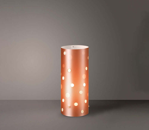 Lampada-Da-Tavolo-Moderna-A-1-Luce-Pois-In-Polilux-Bicolor-Rame-Made-In-Italy