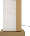 Lampada-Da-Tavolo-Moderno-Bianco-Metallo-Ottone-Paralume-Tessuto-Luce-E27-60W