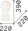 Lampada-Da-Tavolo-O-Da-Terra-Moderna-Birillo-Vetro-Bianco-1-Luce-E27-D22Cm