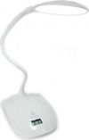 Lampada-Da-Tavolo-Scrivania-8-Led-Luce-Ricaricabile-Touch-Con-Orologio-Snodabile