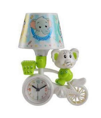 Lampada Da Tavolo Scrivania A Led Con Orologio Per Cameretta Elefante Su Bici