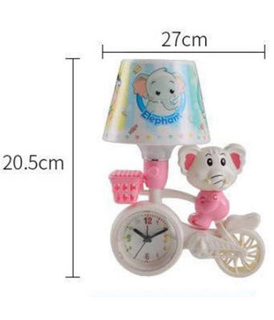 Lampada Da Tavolo Scrivania A Led Con Orologio Per Cameretta Elefante Su Bici
