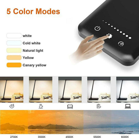 Lampada Da Tavolo Scrivania Touch Pieghevole 180? Luce 52 Led 5 Colori Ek009a Illuminazione/Illuminazione per interni/Lampade/Lampade da tavolo e abat-jour Trade Shop italia - Napoli, Commerciovirtuoso.it