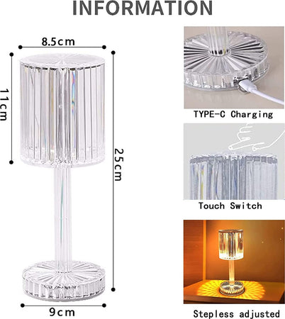 Lampada-da-tavolo-touch-senza-fili-ricaricabile-effetto-cristallo-in-acrilico-abatjour-per-camera-da-letto-comodino-bar-ristoranti-3-intensità-di-luce,-colore-luce-variabile