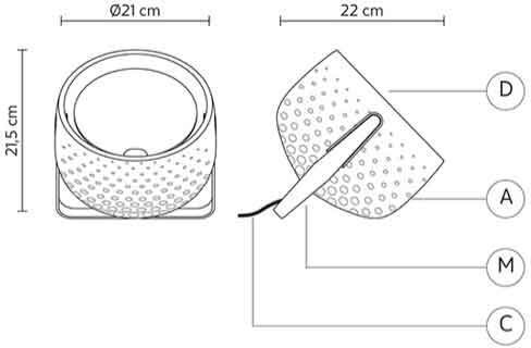 Lampada da terra/ tavolo Karman Bag