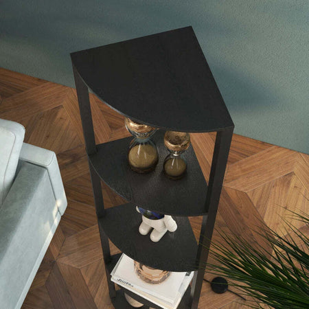 Lampada-da-Terra-a-Colonna-in-MDF-con-4-Ripiani-e-Illuminazione-a-LED-da-3000K,-41x29.5x163.5-cm,-Nero-MK6B31-465V90BKMK6