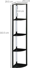 Lampada-da-Terra-a-Colonna-in-MDF-con-4-Ripiani-e-Illuminazione-a-LED-da-3000K,-41x29.5x163.5-cm,-Nero-MK6B31-465V90BKMK6