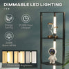 Lampada-da-Terra-a-Colonna-in-MDF-con-4-Ripiani-e-Illuminazione-a-LED-da-3000K,-41x29.5x163.5-cm,-Nero-MK6B31-465V90BKMK6