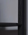 Lampada-da-Terra-Angolare-con-Ripiani-e-Paralume-in-Tessuto,-50x37x159cm,-Nero-MO9B31-315V90MO9