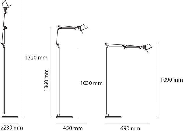 Lampada da terra Artemide Tolomeo Micro Led