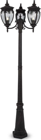 Lampada-Da-Terra-Classica-Da-Esterno-Alluminio-Bronzo-3-Luci-E27-60W-Ip44