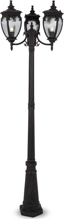 Lampada-Da-Terra-Classica-Da-Esterno-Alluminio-Bronzo-3-Luci-E27-60W-Ip44